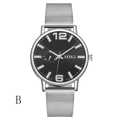 

Gobestart Mens Fashion Unobtrusive Business Simple Single-eye Personality Net Belt Watch