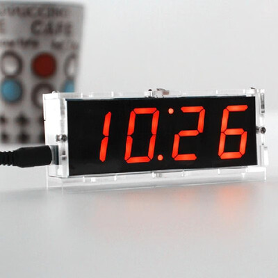 

51 Single-chip Microcomputer Light-control LED Digital Display Electronic Clock Making Kit DIY Manufacturing Accessories Parts