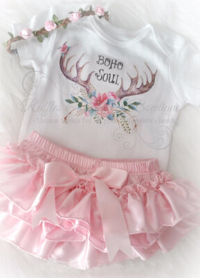 

3PCS Newborn Baby Girl Outfits Clothes Floral Deer Tops RomperTutu Shorts Pants Set