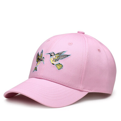 

MT-NUZADA Unisex Chic Adjustable Cotton Baseball Cap with Bird Embroidery