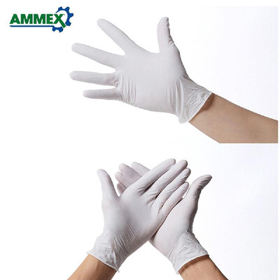

AMMEX 100Pcs Disposable Nitrile Rubber Glove Powder Free Oil-resistant Comfortable Gloves for Industry Home Food Medical Dental Us