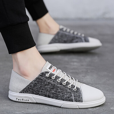 

Summer Mens Shoes Breathable Flax Canvas Shoes