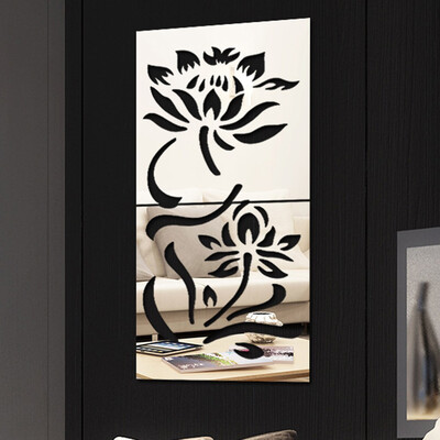 

Gobestart 3D Diy Flower Shape Acrylic Wall Sticker Modern Stickers Decoration