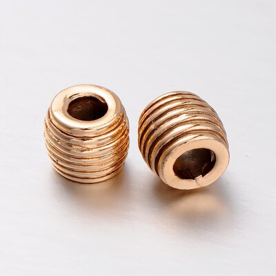 

Nickel Free & Lead Free Unfading Alloy European Beads Large Hole Barrel Beads Golden 10x85mm Hole 45mm