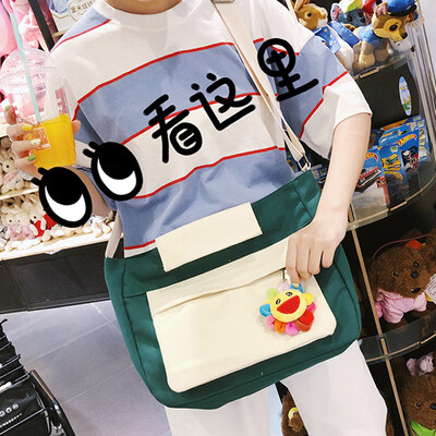 

Ins 100 canvas bags for girls with diagonal bags