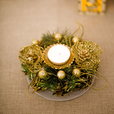 

Pine Cone Christmas Pick Garland Wreath Holders Ring With Berries Branch Leaves