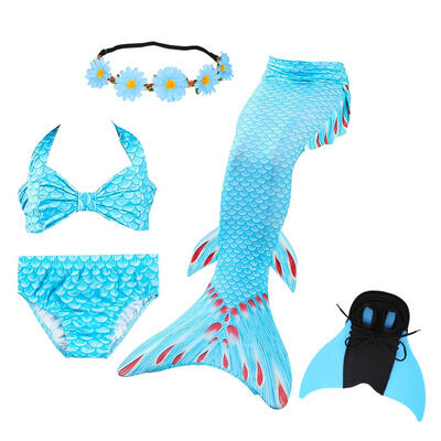 

5pcs Cute Summer Fish Tail Bikini Set Girls Swimsuit Children Swimming Suit