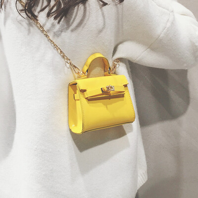 

Ins super fire small bag female 2019 new wave Korean version of the wild Messenger mini Kelly bag chain bag diagonal package