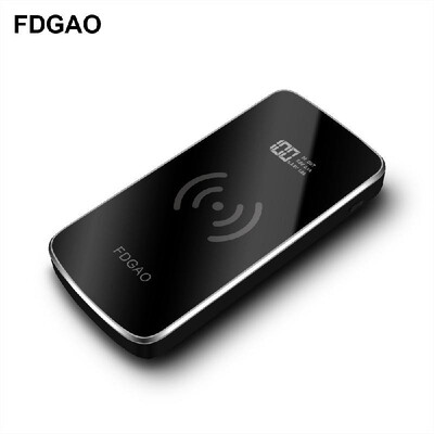 

FDGAOQI wireless charging treasure 10000 mA mirror mobile power universal mobile phone power supply