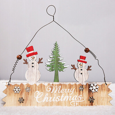 

Wooden Wall Door Sign Banner Hanging Plate Board Wooden Merry Christmas Hanging Xmas Decoration