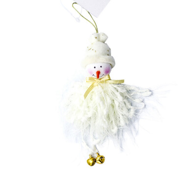 

Plush Doll With Bells Christmas Pendants Decorative Hanging Ornaments Festive Season Decorations Santa ClausSnowmanElkAngel