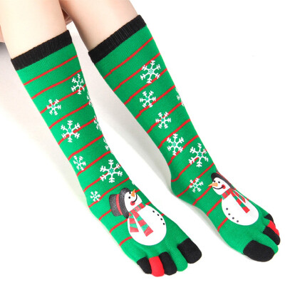 

hengwei Christmas theme socks personality five finger socks warm in stockings mens&womens universal