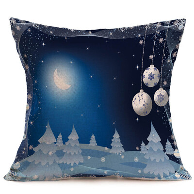 

Siaonvr Merry Christmas Linen Pillow Cases Sofa Cushion Cover Home Decoration