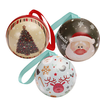

Tailored Tinplate Round Ball Boxes Galaxy Reindeer Santa Tree Hanging Decorations Party