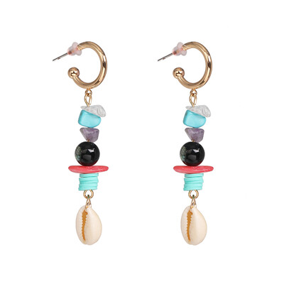 

2019 ZA New pearl hoop Earrings Fashion Boho Gold Statement Earrings For Women Weddings Party Irregular Geometric Jewelry Gift