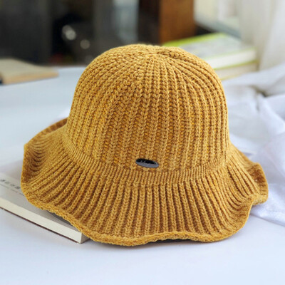 

Tailored Fashion Women Casual Chenille Thermal Woolen Hat Knitted Hat Bucket Hat Sun Cap