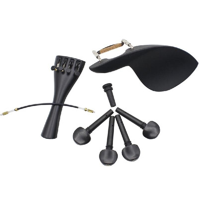 

44 Violin Chin Rest Chinrest with Tuning Peg Tailpiece Fine Tuner Tailgut Endpin Violin Accessory Kit
