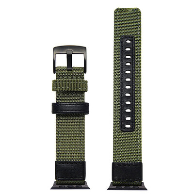 

〖Follure〗Luxury Canvas Leather Watch Band Wrist Strap For Apple Watch Series 4 40MM