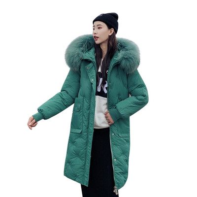 

Tailored Womens Winter Long Sleeve Stand Zipper Pocket Button Hooded Down Jacket Tops