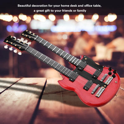 

Greensen Exquisite Wooden Mini Guitar Model Display Decoration Home Coffee House Ornament 33-138-E10
