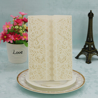 

〖Follure〗20 Pcs Delicate Carved Romantic Wedding Party Invitation Card Envelope A