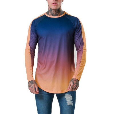 

Mens Long Sleeve Raglan T-Shirt Baseball Hipster Tee Fashion Crew Neck -XXL