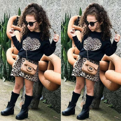 

2PCS Toddler Kids Baby Girls Long Sleeve TopsTutu Skirt Dress Outfits Clothes