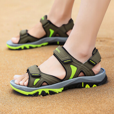 

Mens Sandals 2019 New Anti-skid Korean Edition Fashion Baitao Mens Beach Shoes Teenagers Outdoor Slippers Mens Summer