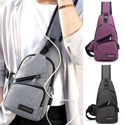 

Mens Anti-theft Nylon Chest Sling Bag Cycle Backpack Shoulder Cross Body Pack