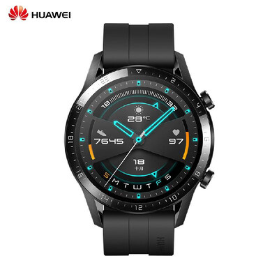 

HUAWEI WATCH GT 2 46mm 5ATM Waterproof Sport Smartwatch Smart Watch with BT51 Music Download Player 14 Days Standby Heart Rate Rh