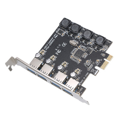 

PCI-E to USB30 4 Ports Expansion Card PCI Express Controller Card with Driver CD