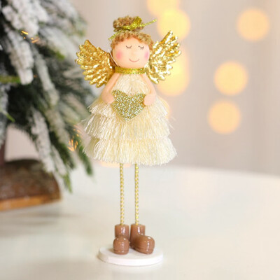 

New Lovely Christmas Angel Doll Hanging Pendant Home Xmas Tree Decors Angel Doll Desktop Decoration Kids Gift Doll Toy