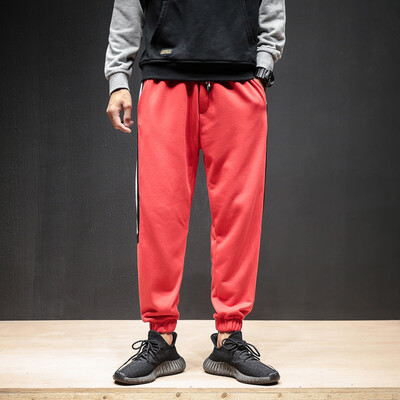 

Gobestart Chinese New Style Mens Hip-Hop Loosen Contrast Color Loose Casual Sweatpants