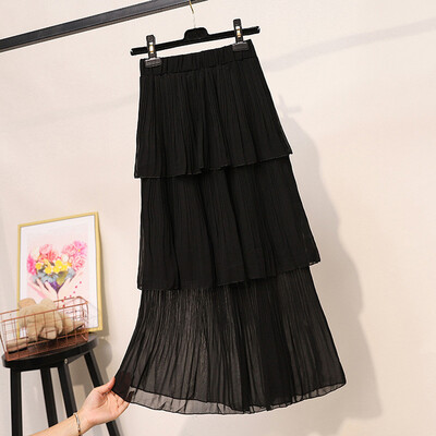 

Roseonmyhand Womens Summer Cake Skirt Skirt Gentle Pleated Skirt Tulle Lady Skirt