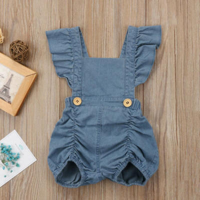 

US Newborn Baby Girl Summer Ruffle Sleeveless Romper Jumpsuit Outfits Clothes