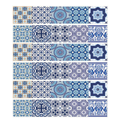 

6pcs DIY Waterproof Stairs Stickers Corridor Stair Floor Pasters Home Decor