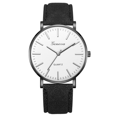 

Gobestart Fashion Simple Casual Mens Watch Business Leather With Strap Mens Watch