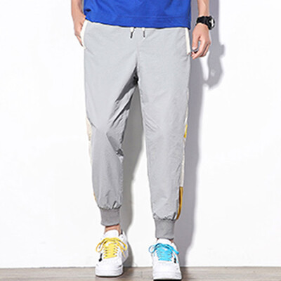 

Gobestart Mens Summer New Style Fashion Overalls Casual Pure Colour Comfortable Trousers