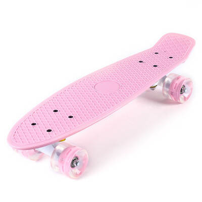 

22 Inches Cruiser Four-wheel Banana Style Plastic Board Deck with LED Flashing Wheels