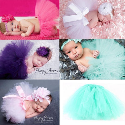 

Newborn Baby Girl Polyester Tutu Skirt Costume Photography Photo Prop Outfits