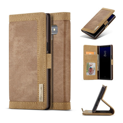 

CaseMe For Samsung Galaxy Note 9 Wallet Case Durable Denim Anti-knock Phone Bags for Galaxy Note 9 with Card Slot Stand Functio