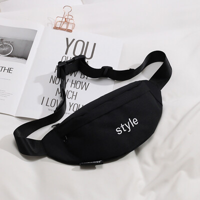 

Ins chest bag female diagonal cross wild bag female 2019 new wave fashion personality pockets Korean casual small bag