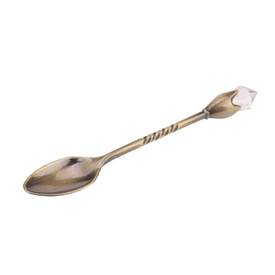 

Siaonvr Crystal Head Retro Style Coffee Sugar Tea Dessert Spoon Fork Kitchen Tableware