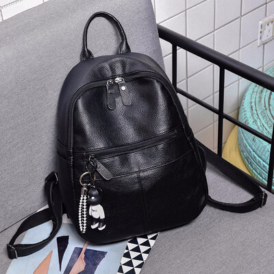 

Fashion School Girls Youth Backpacks for Teenage Girls Gray PU Leather Small Daypacks for Travelling Cute Women Bagpack Bags