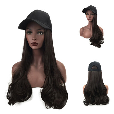 

Gobestart Long curls Wig Cap Long Hair Baseball Cap Ball Caps Casual Hat With Wig