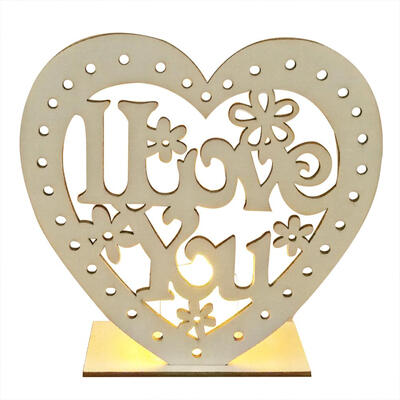 

Wooden Wedding Decoration LED Candle Light Marriage Ornaments Supplies