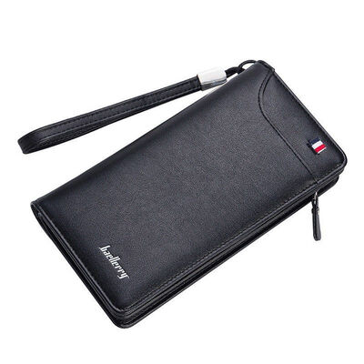

2019 New Style Fashion Hot Mens Leather Long Wallet Money Holder Blocking Zipper Thin Pocket Letter Clutch