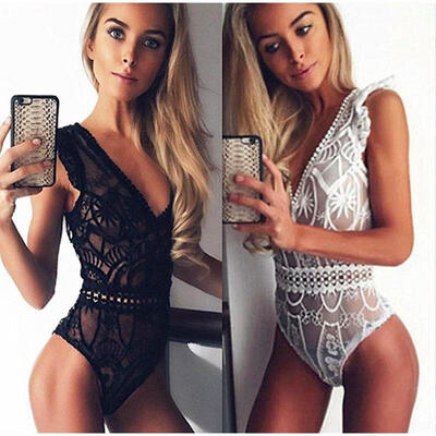 

Women Lace Sleepwear Underwear Bodysuit Lingerie Playsuit Party Romper Jumpsuit