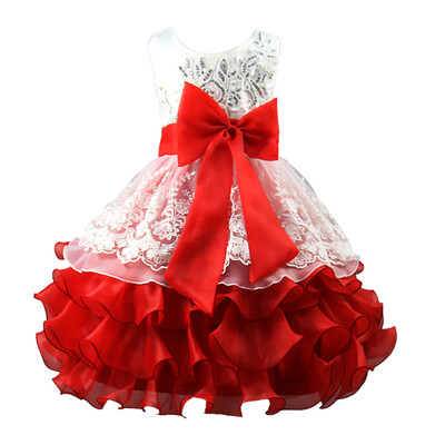 

Sequin Formal Evening Gown Flower Wedding Princess Dress Girls Party Dress