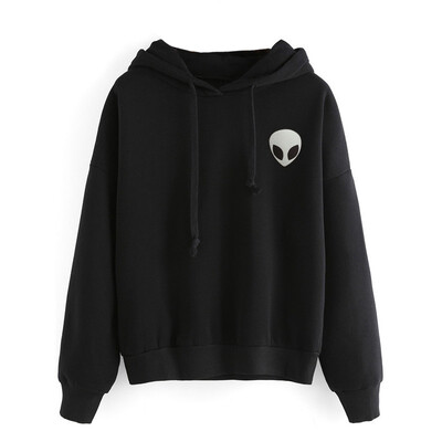 

Women Fashion Alien Printing Hoodie Long Sleeves Cute Warm Hoodie Pullover Hooded Coat Jacket Sweatshirt